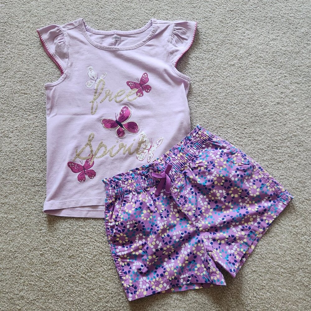🦋 Purple Summer Outfit – Girls Size 8 – Like New!